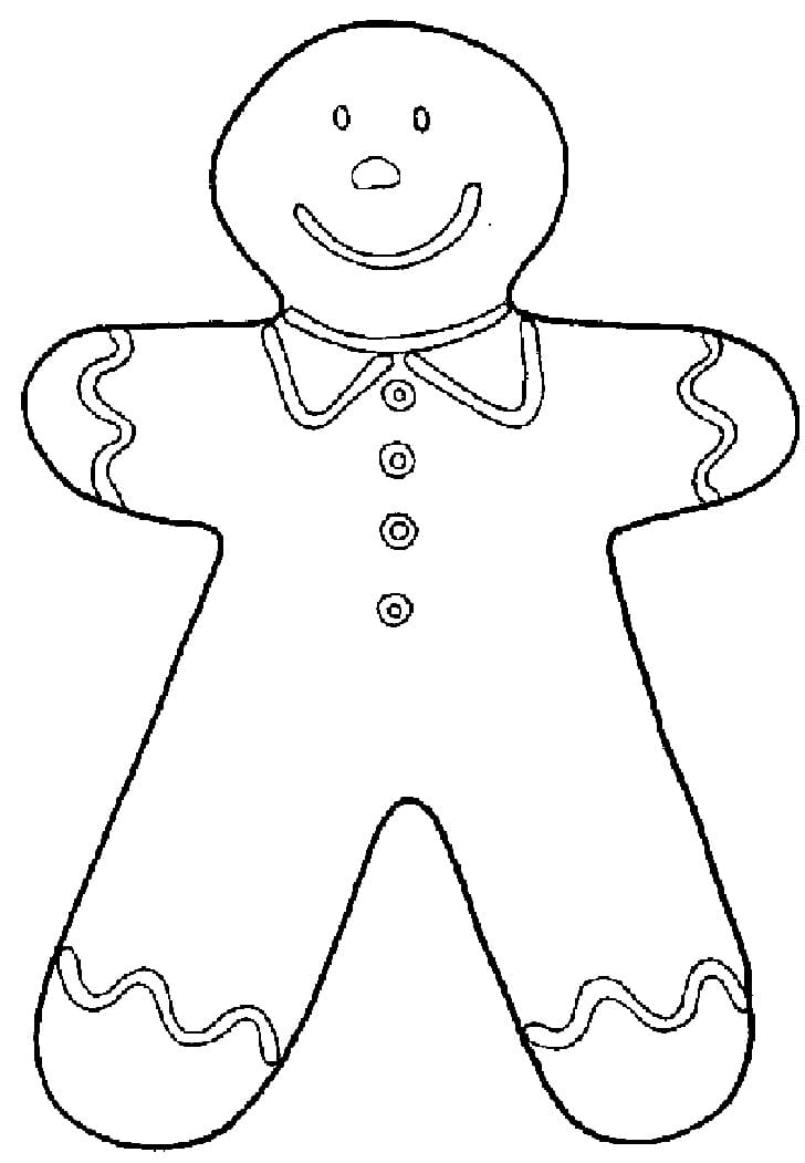 Desenho de Homem de Gengibre Doce para Colorir