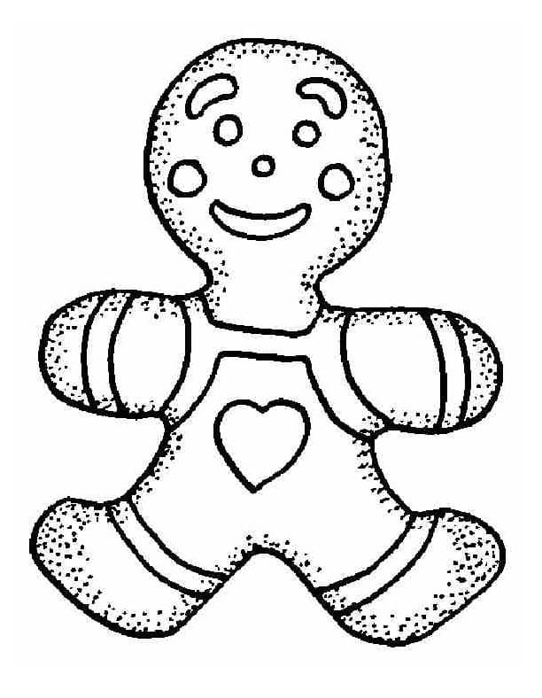 Desenho de Homem de Gengibre Grátis para Colorir