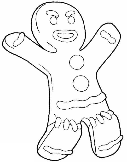 Desenho de Homem de Gengibre Incrível para Colorir