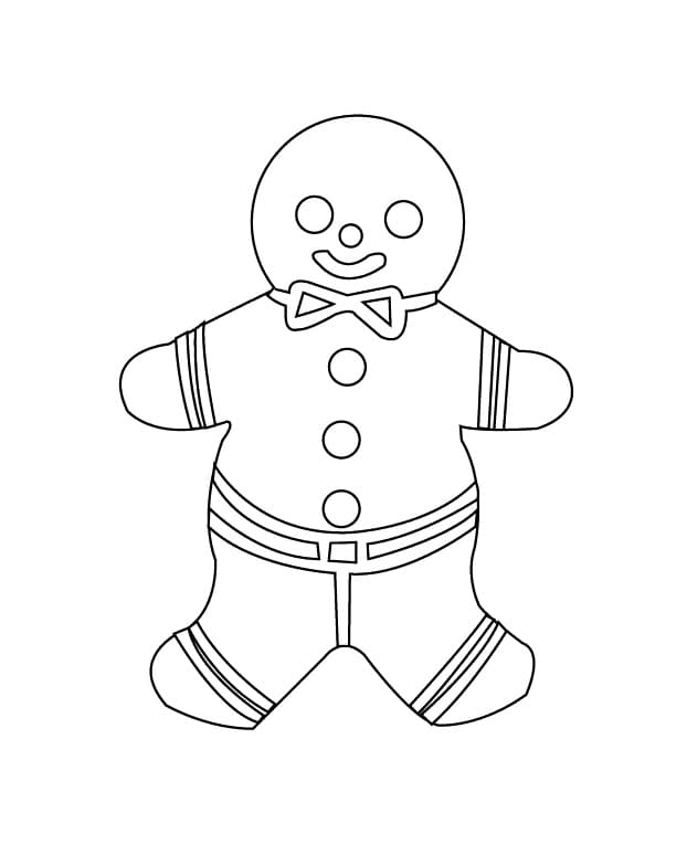 Desenho de Homem de Gengibre para Crianças para Colorir