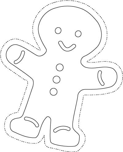 Desenho de Homenzinho de Gengibre para Colorir