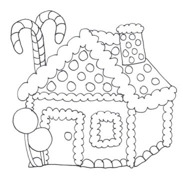 Desenho de Linda casa de Gengibre para Colorir