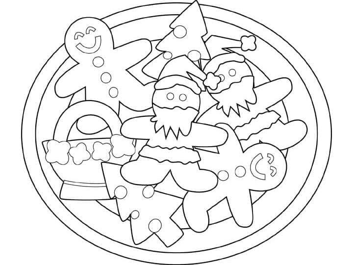 Desenhos de Biscoito de Natal para Colorir