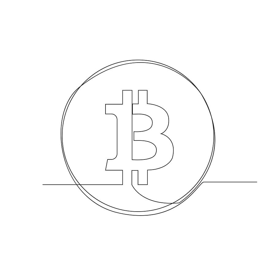 Desenho de Bitcoin para Colorir Pdf Grátis