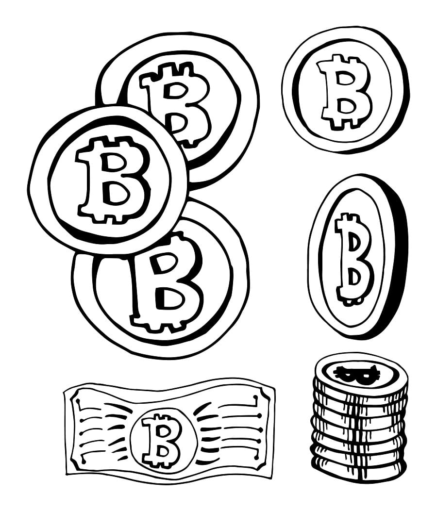 Desenho de Bitcoin para Imprimir Pdf Grátis
