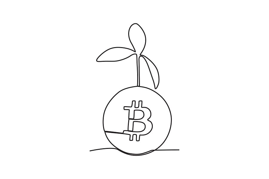 Desenho de Criptomoeda Bitcoin Download para Colorir