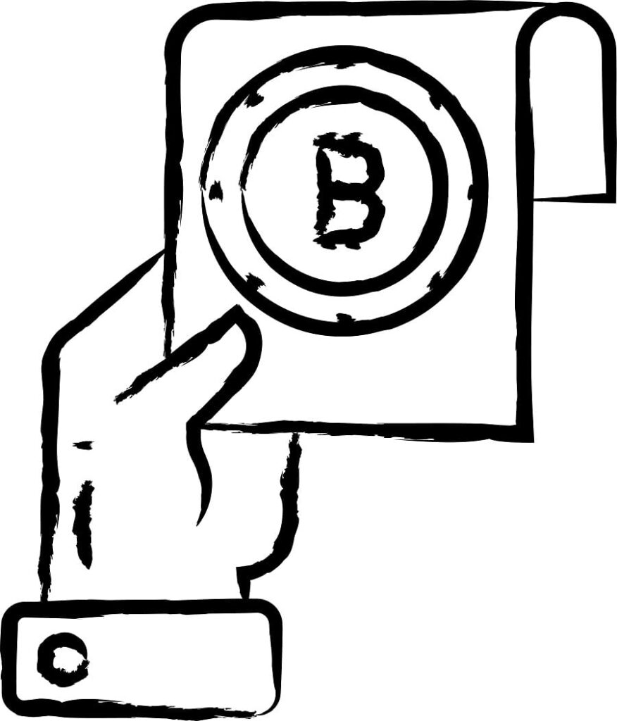 Desenho de Dinheiro Bitcoin Download para Imprimir e Colorir