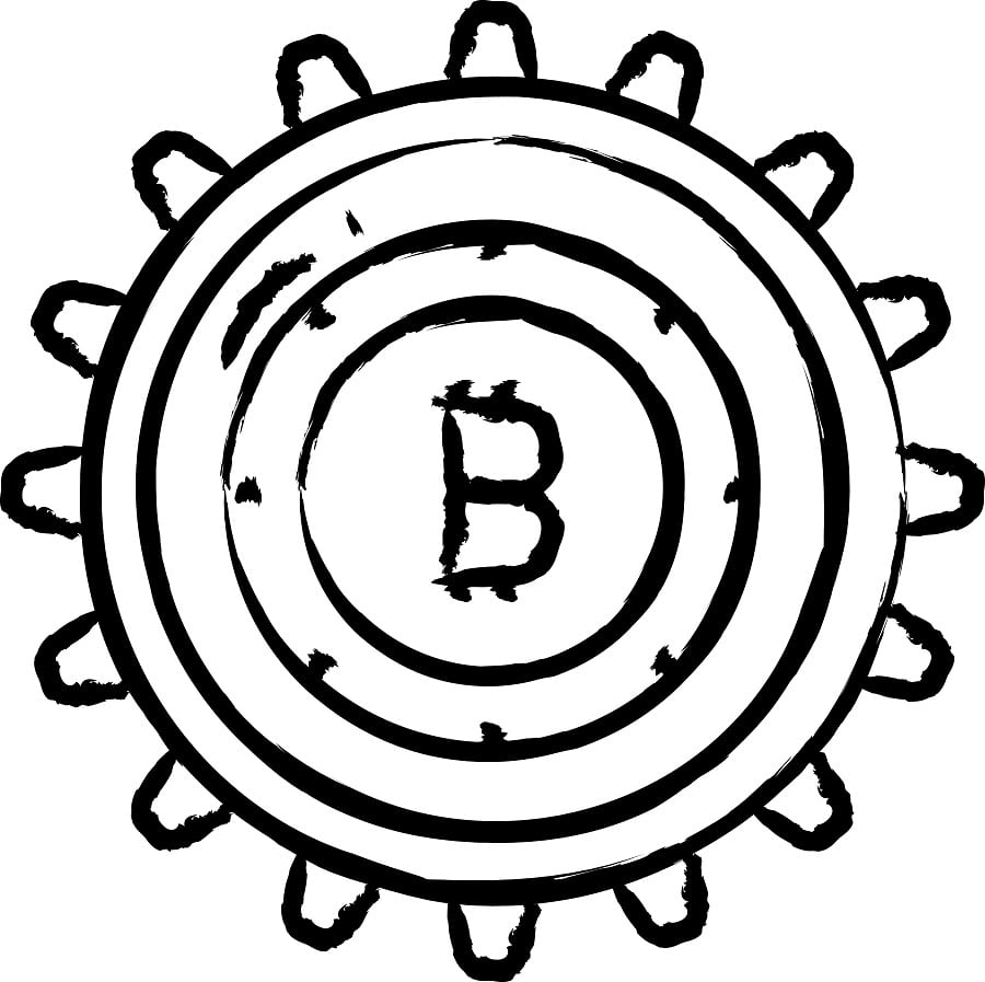Desenho de Moeda Bitcoin para Colorir Download