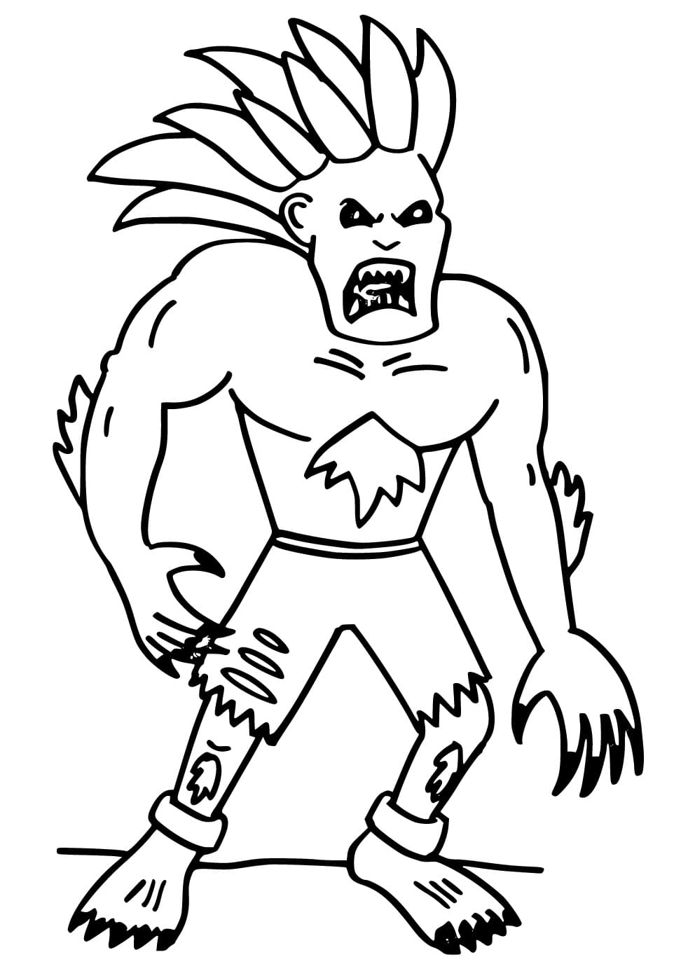 Desenho de Blanka Grátis para Colorir