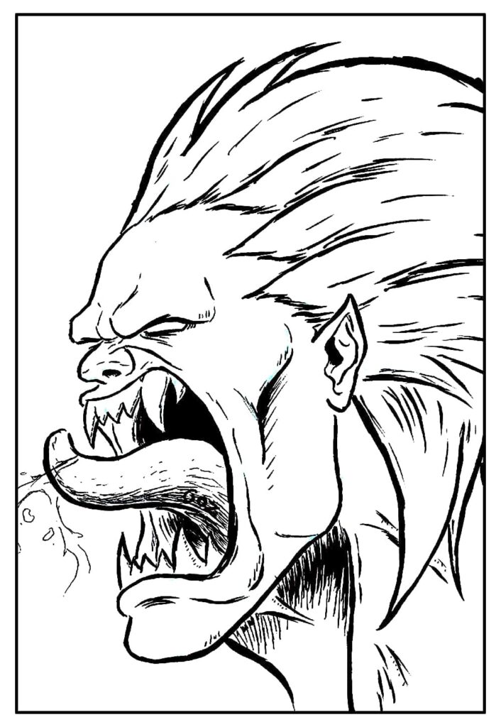 Desenho de Imagem de Blanka para Colorir