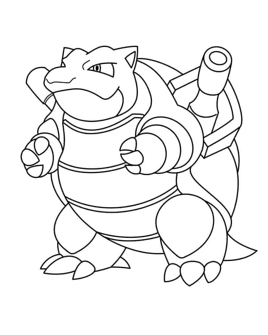 Desenho de Blastoise Grátis para Colorir
