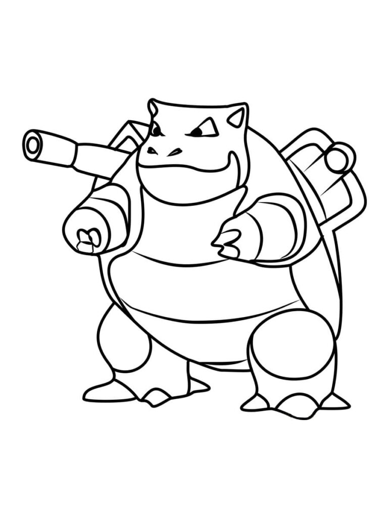 Desenho de Pokemon Blastoise 6 para Colorir