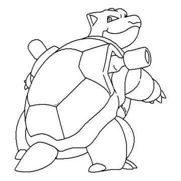 Desenho de Pokemon Blastoise para crianças para Colorir