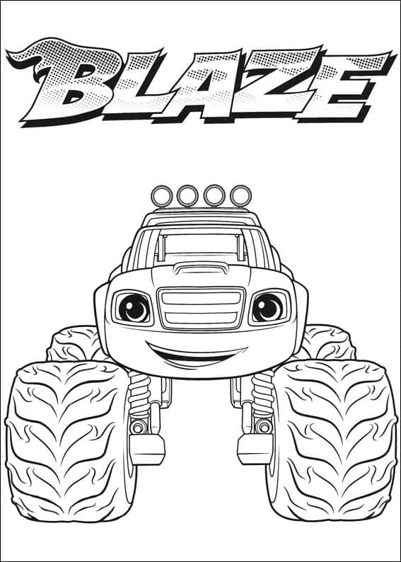 Desenho de Blaze Feliz para Colorir