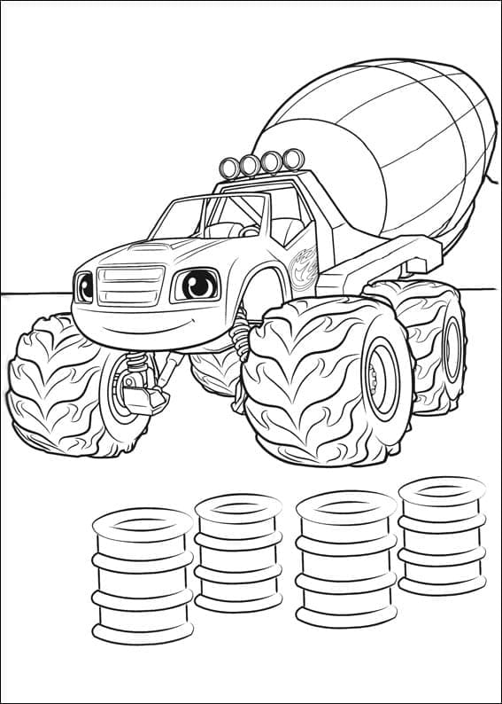 Desenho de Blaze Grátis para Crianças para Colorir