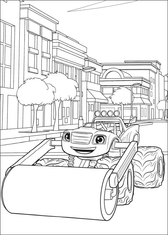 Desenho de Blaze para Colorir com Lápis de Cor Grátis