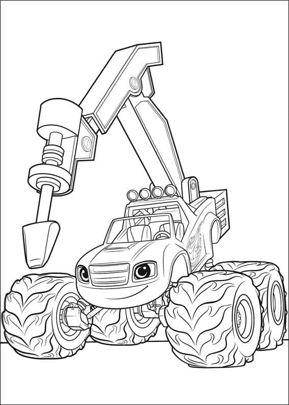 Desenho de Blaze para Colorir