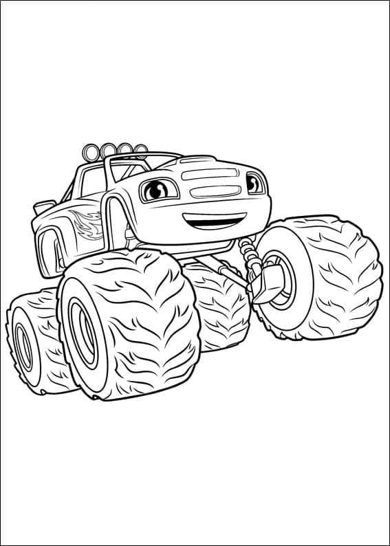 Desenho de Blaze Sorrindo para Colorir