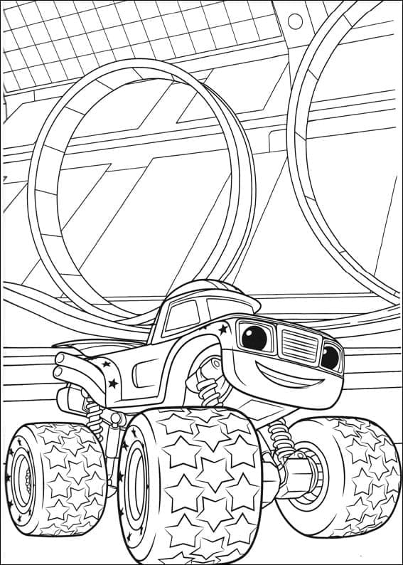 Desenho de Darington de Blaze para Colorir