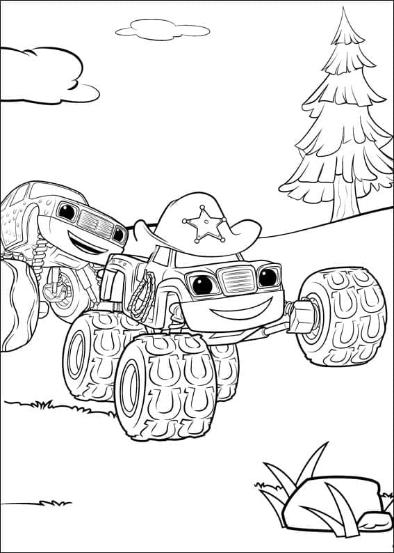 Desenho de Pickle e Starla para Colorir