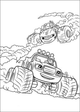 Desenho de Stripes e Blaze para Colorir