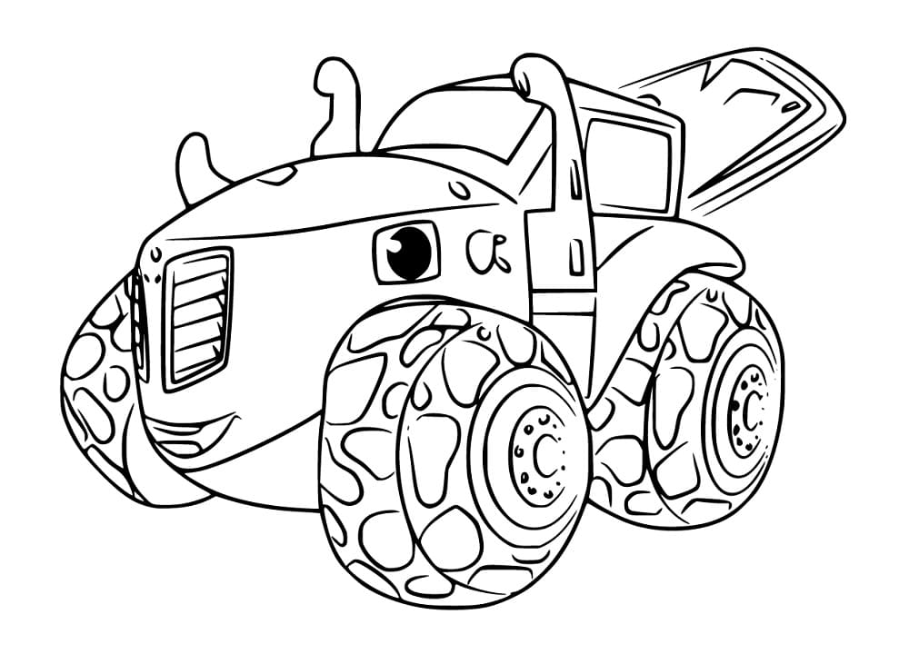 Desenho de Zeg de Blaze e as Monster Machines para Colorir