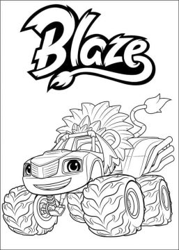 Desenho Imprimível de Blaze para Colorir em Pdf