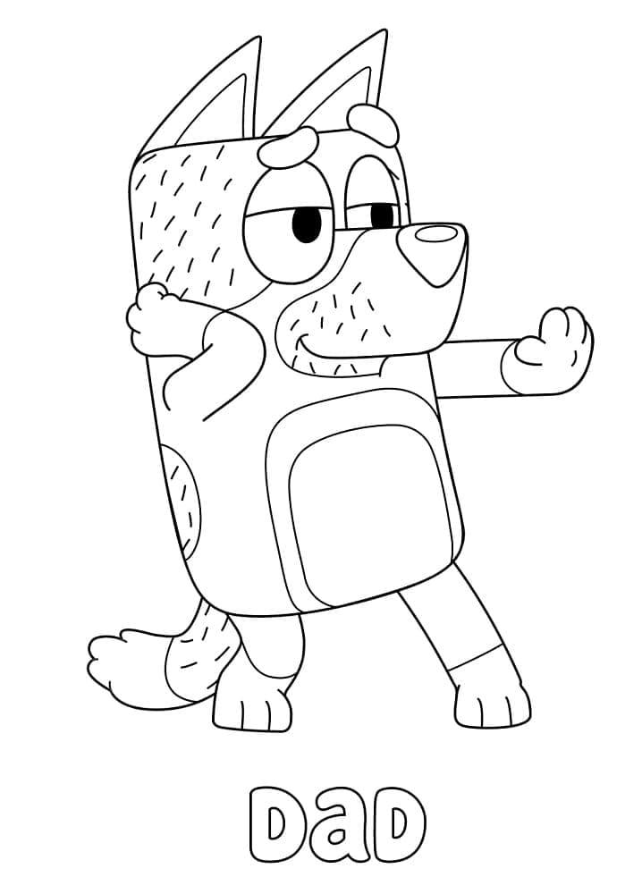 Desenho de Bandit Heeler para Colorir