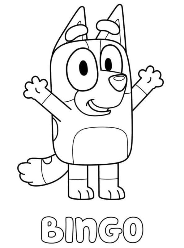 Desenho de Bingo de Bluey para Colorir