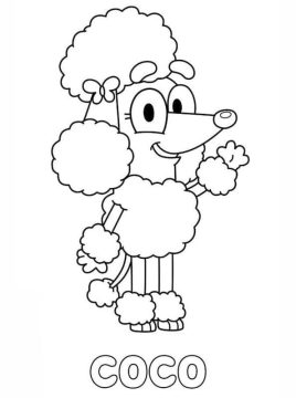 Desenho de coço de Bluey para Colorir