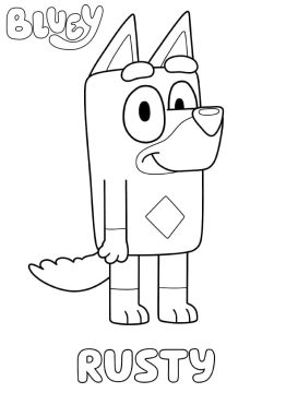 Desenho Rusty de Bluey para Colorir