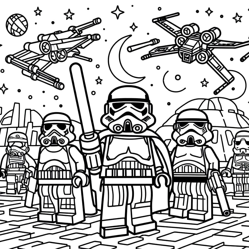 Desenho de Lego Star Wars Imprimivel para Colorir