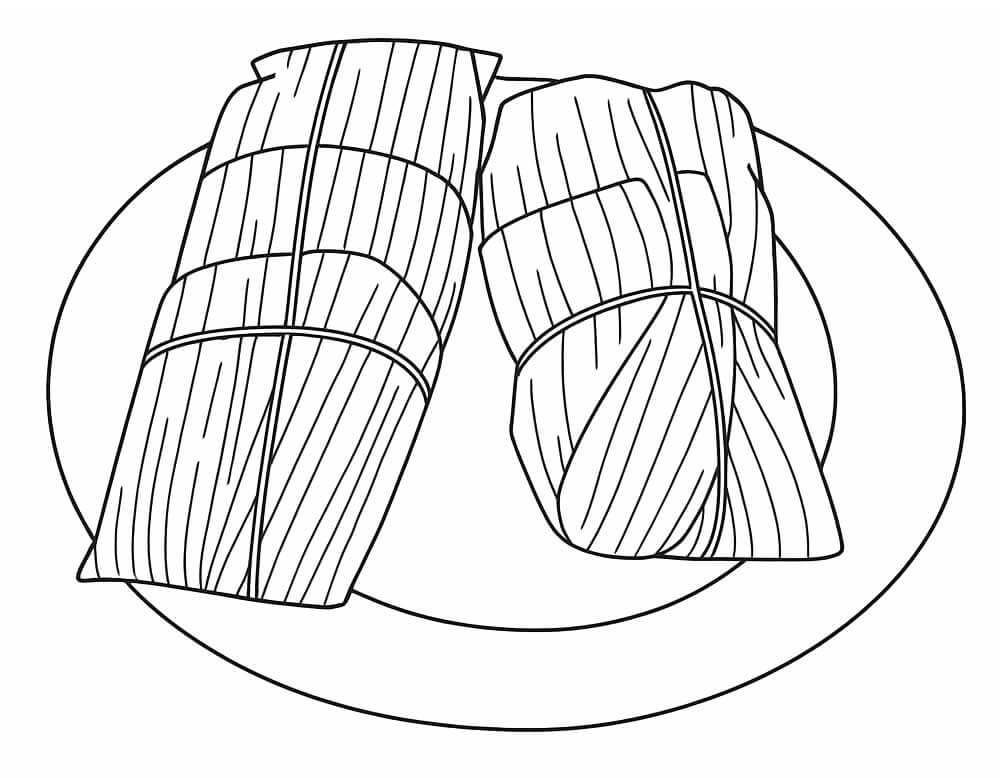 Desenho de Pamonha Grátis para Colorir