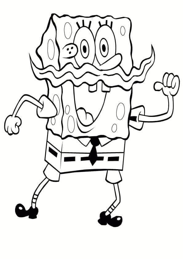 Desenho de Bob Esponja Engraçado para Colorir