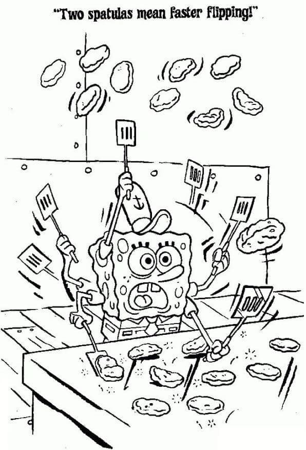 Desenho de Bob Esponja Grátis para Crianças para Colorir