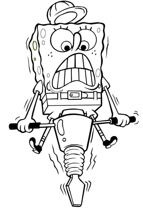 Desenho de Bob Esponja Muito Engraçado para Colorir