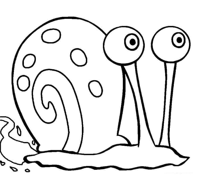 Desenho de Gary de Bob Esponja para Colorir