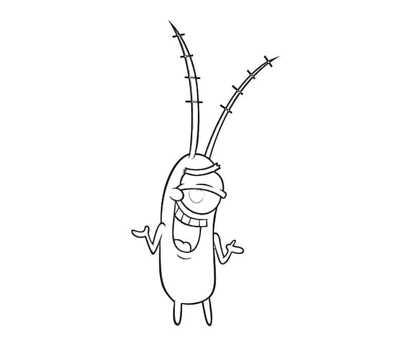 Desenho de Plankton de Bob Esponja para Colorir