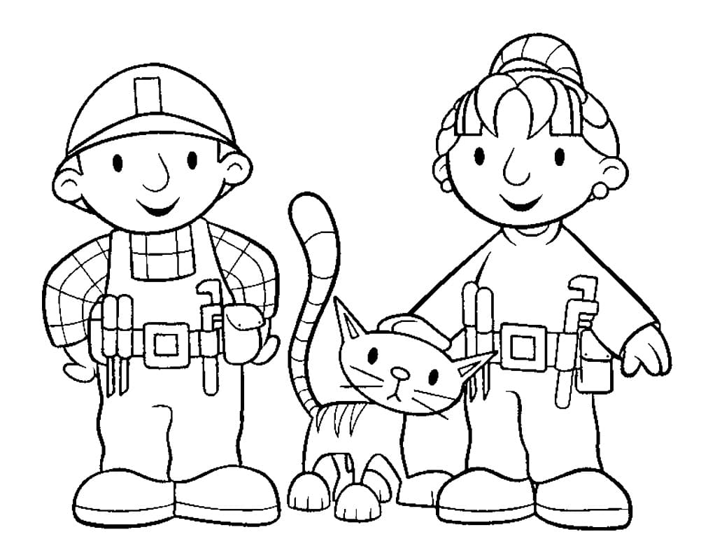Desenho de Bob o Construtor Imprimivel Grátis para Colorir