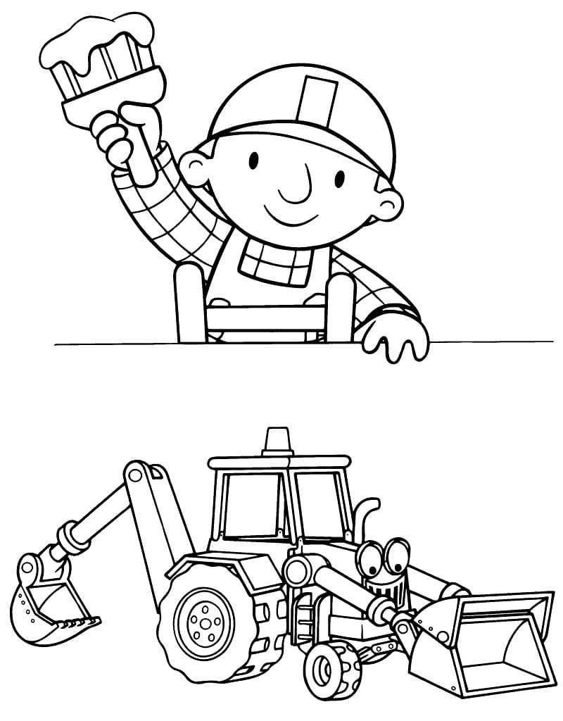 Desenho de Bob o Construtor Imprimivel para Colorir