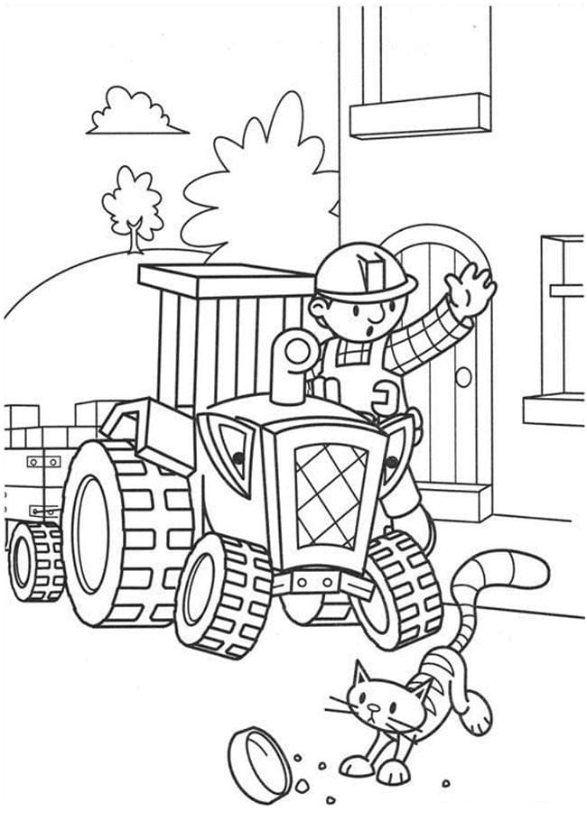 Desenho de Bob o Construtor para Crianças de 2 Anos para Colorir