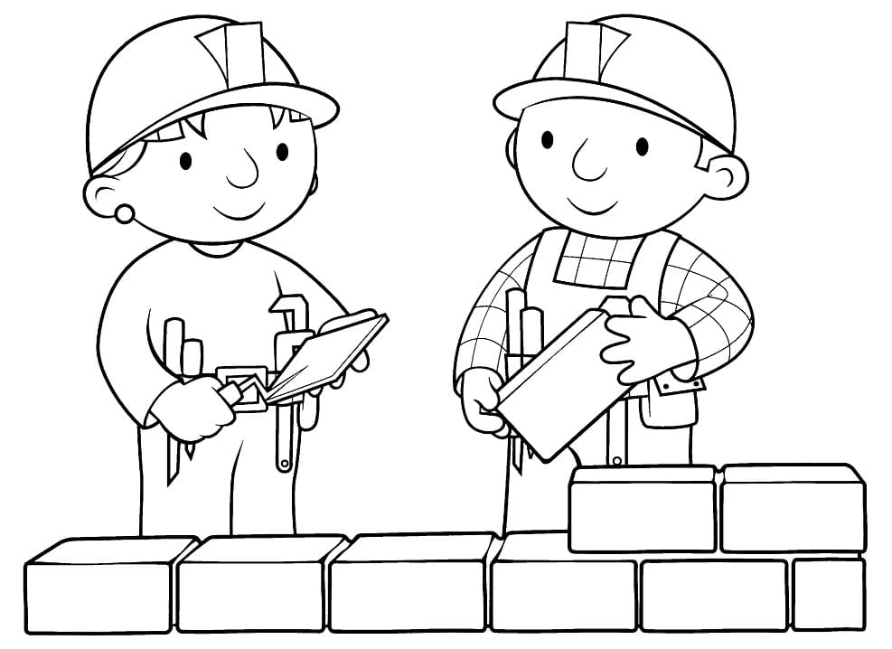 Desenho de Bob o Construtor para Crianças de 6 Anos para Colorir