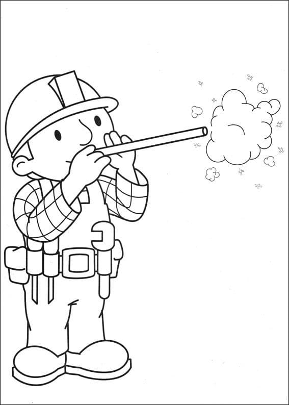 Desenho de Bob o Construtor em Nova Aventurá para Baixar e Colorir