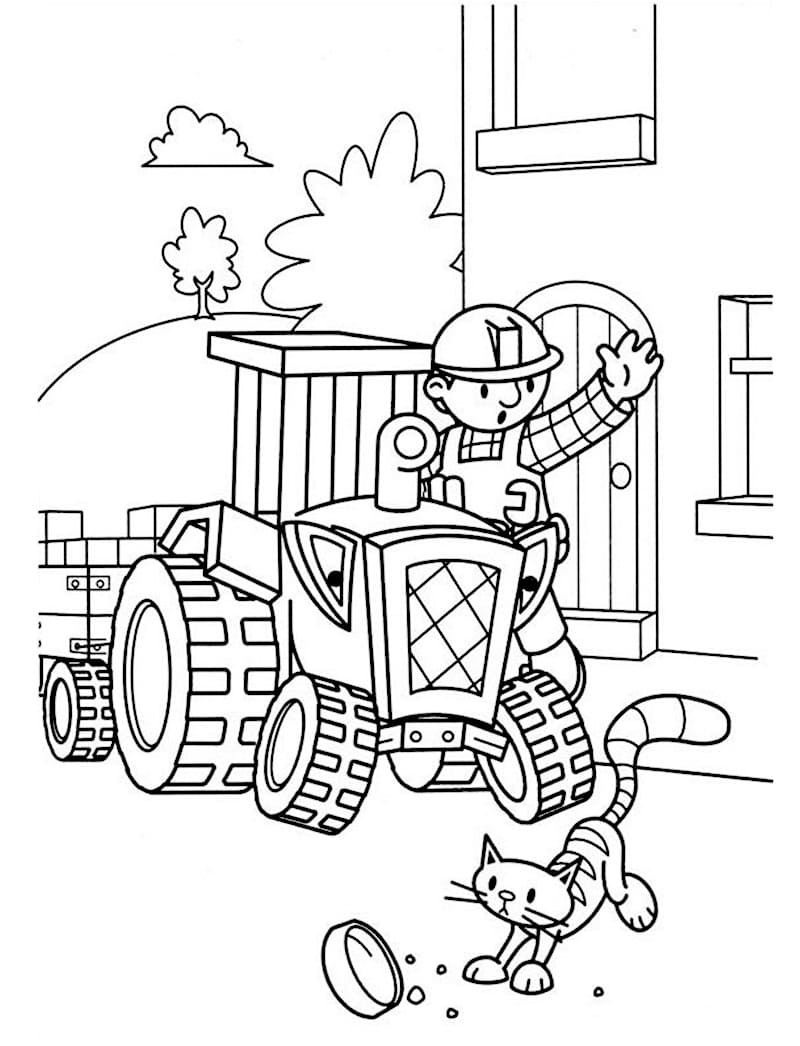 Desenho de Foto de Bob o Construtor para Colorir
