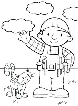 Desenho de Imprimível Bob O Construtor para Colorir