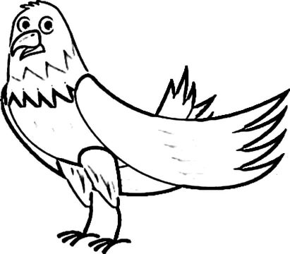 Desenho gavião de Bob Zoom para Colorir