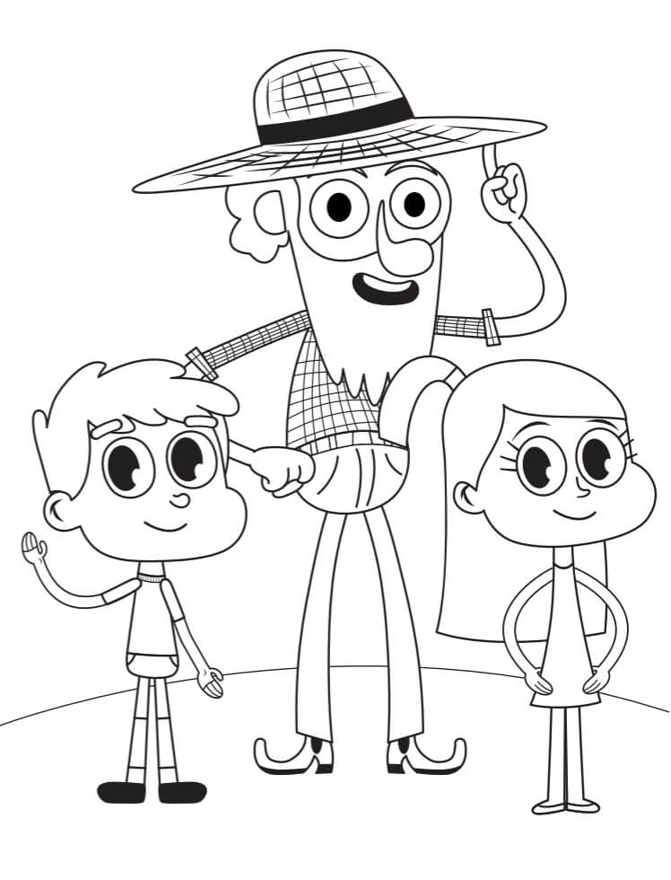 Desenho Pessoas de Bob Zoom para Colorir