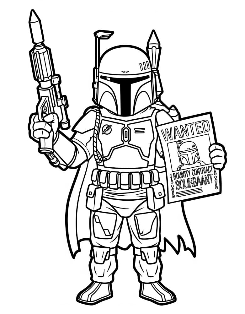 Desenhos de Boba Fett para Colorir