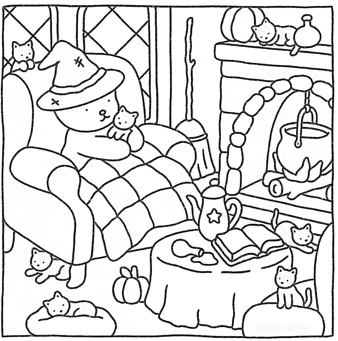 Desenho de Bobbie Goods Dia das Bruxas para Colorir