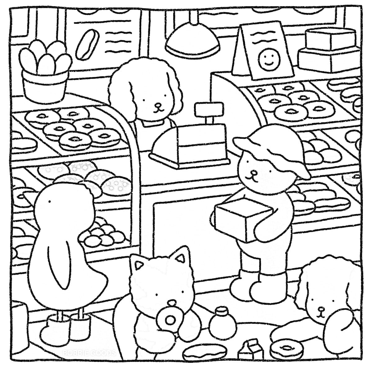 Desenho de Bobbie Goods Padaria para Colorir